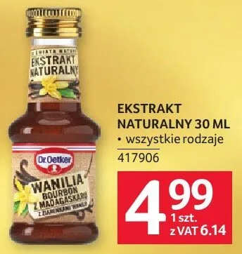 Ekstrakt naturalny wanilia Dr. Oetker promocja w Selgros