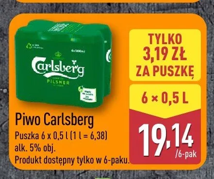 Piwo Carlsberg 6-pak promocja w Aldi