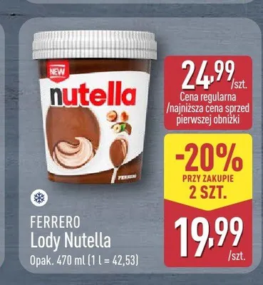 Lody Nutella Ferrero promocja w Aldi