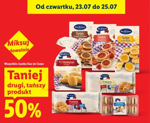 Ciastka Tartlets Chocolate & Caramel Duc De Coeur promocja w Lidl