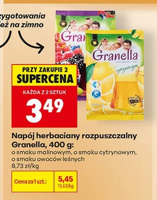 Napój herbaciany rozpuszczalny Granella o smaku cytrynowym promocja w Biedronka