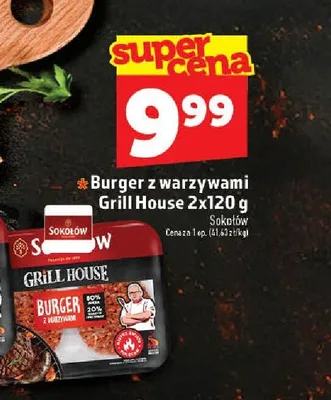 Burger z warzywami Grill House Sokołów 2-pak 120g promocja w TOPAZ