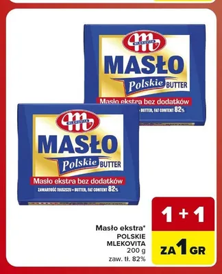 Masło ekstra Polskie Mlekovita promocja w Carrefour Market