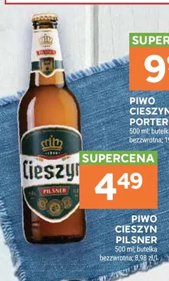 Piwo Cieszyn Pilsner promocja w Stokrotka