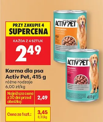 Karma dla psa różne rodzaje promocja w Biedronka