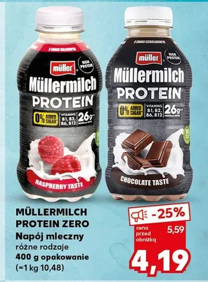 Protein Zero napój mleczny różne rodzaje promocja w Kaufland