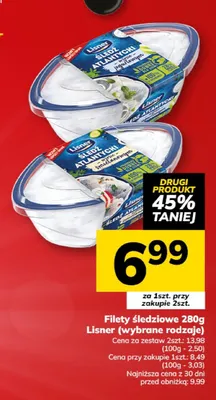 Filety śledziowe w sosie śmietankowym Lisner promocja w Hitpol