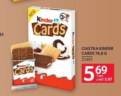 Ciastka Kinder Cards promocja w Selgros