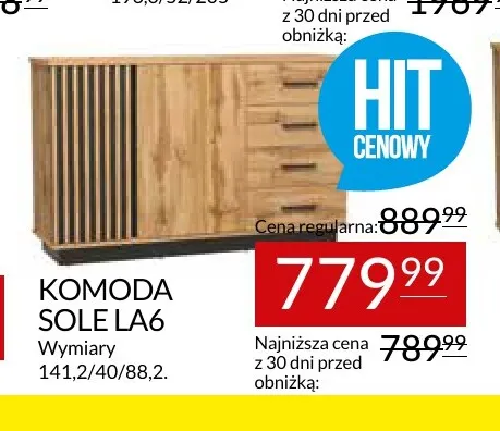 Komoda Sole LA6 promocja w Abra Meble
