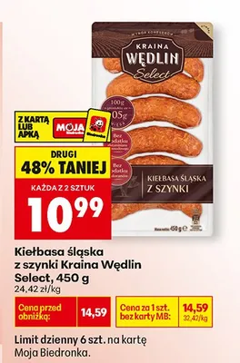 Kiełbasa śląska z szynki promocja w Biedronka