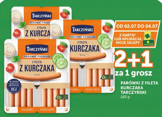Parówki z fileta kurczaka Tarczyński promocja w ABC