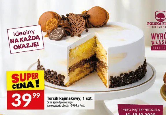 Torcik kajmakowy Białecki promocja w Twój Market