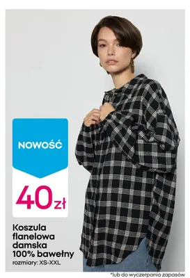 Koszula flanelowa damska 100% bawełny promocja w Pepco