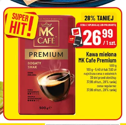 Kawa mielona MK Cafe Premium promocja w POLOmarket