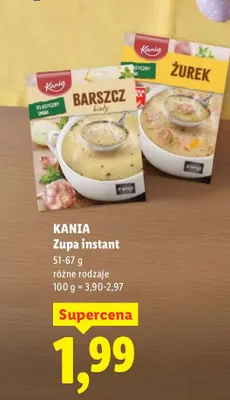 Zupa instant różne rodzaje promocja w Lidl