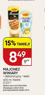 Majonez dekoracyjny Winiary promocja w Chata Polska