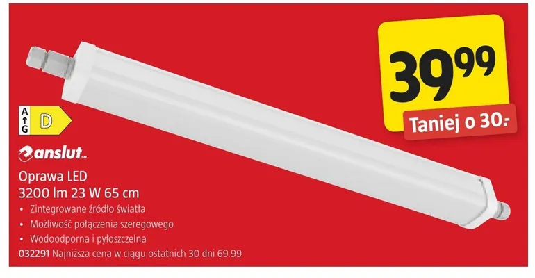 Oprawa LED Anslut 3200lm 23W 65cm promocja w Jula