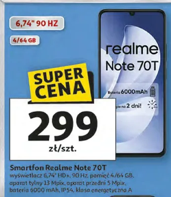Smartfon Realme Note 70T promocja w Auchan
