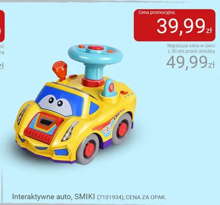 Interaktywne auto SMIKI promocja w Smyk
