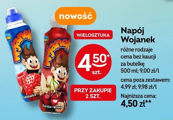 Napój Wojanek różne rodzaje promocja w Żabka
