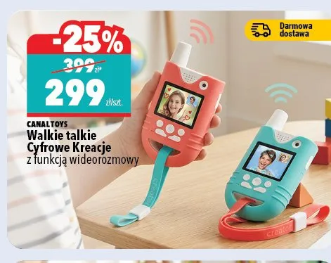 Walkie talkie CANAL TOYS Cyfrowe Kreacje z funkcją wideorozmowy promocja w Biedronka Home