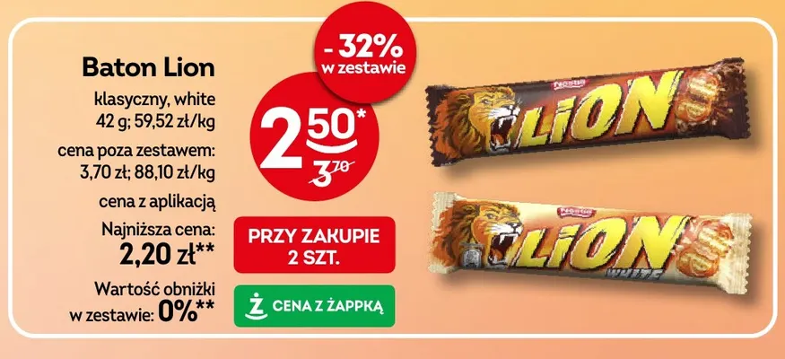 Baton Lion klasyczny promocja w Żabka