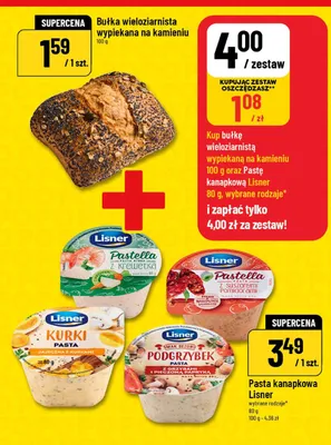 Pasta kanapkowa Lisner Podgrzybek z grzybami i pieczoną papryką promocja w POLOmarket