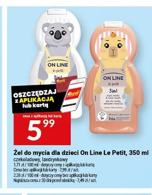 Żel do mycia dla dzieci On Line Le Petit landrynkowy promocja w Twój Market