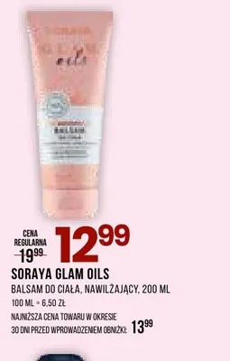 Balsam do ciała nawilżający Soraya Glam Oils promocja w Drogerie Natura