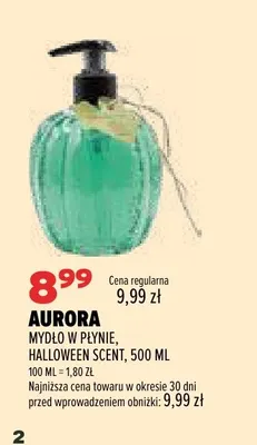 Mydło w płynie Halloween Scent Aurora promocja w Drogerie Natura