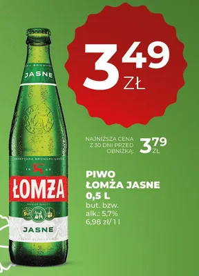 Piwo Łomża Jasne promocja w Duży Ben