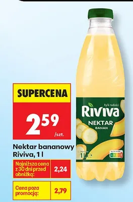 Nektar bananowy Riviva 1l promocja w Biedronka