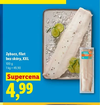 Zębacz filet bez skóry XXL promocja w Lidl