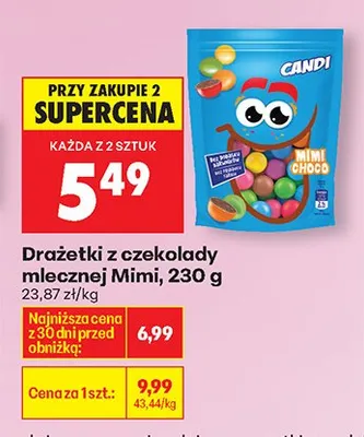 Draże z czekolady mlecznej mimi Magnetic promocja w Biedronka
