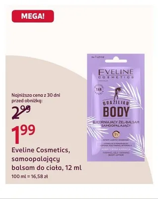 Samoopalający balsam do ciała Eveline Cosmetics promocja w Rossmann