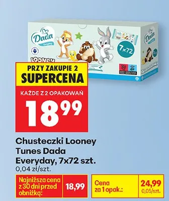 Chusteczki Looney Tunes Everyday promocja w Biedronka