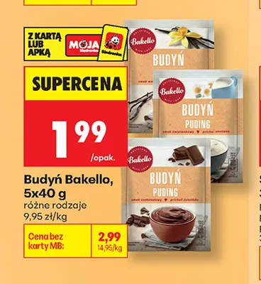 Budyń smak śmietankowy Bakello 5-pak promocja w Biedronka
