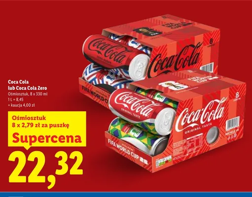 Napój gazowany Coca-Cola 8-pak 330 ml promocja w Lidl