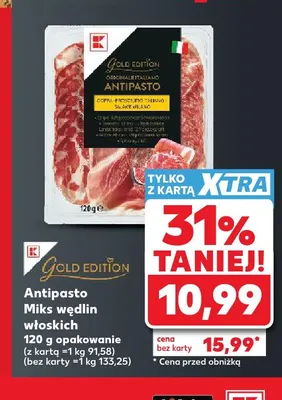 Antipasto miks wędlin włoskich K-Gold Edition promocja w Kaufland