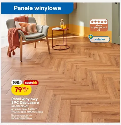 Panel winylowy SPC Dąb Lazaro gr. 5 mm promocja w Castorama