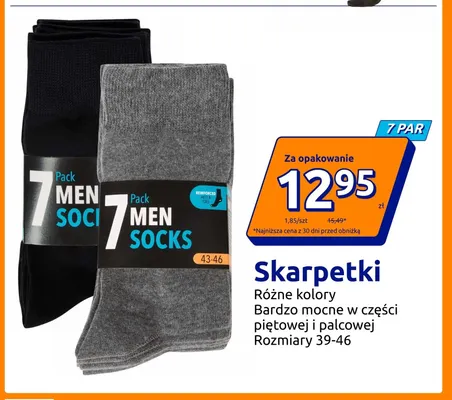 Skarpetki męskie 7-pak promocja w Action