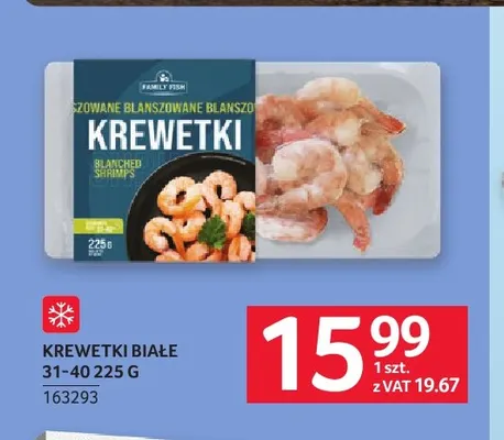 Krewetki białe 31-40 Family Fish promocja w Selgros