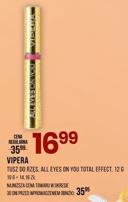 Tusz do rzęs All Eyes on You Total Effect promocja w Drogerie Natura