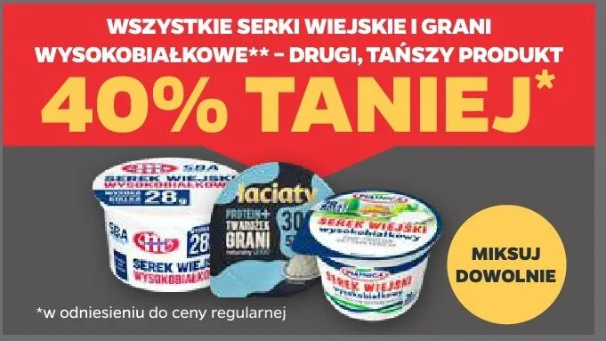 Serek wiejski wysokobiałkowy Netto promocja w Netto