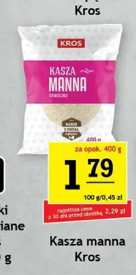 Kasza manna Kros promocja w Gram Market