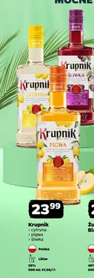 Likier Krupnik cytryna promocja w Netto