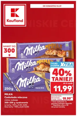 Czekolada mleczna Milka Alpine Milk promocja w Kaufland