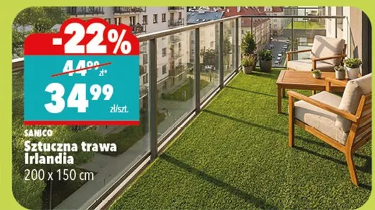 Sztuczna trawa Irlandia 200x150 cm promocja w Biedronka