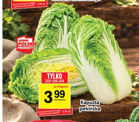 Kapusta pekińska promocja w Gram Market
