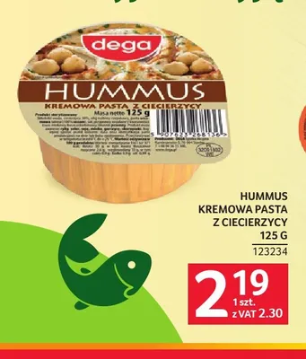Hummus kremowa pasta z ciecierzycy Dega promocja w Selgros